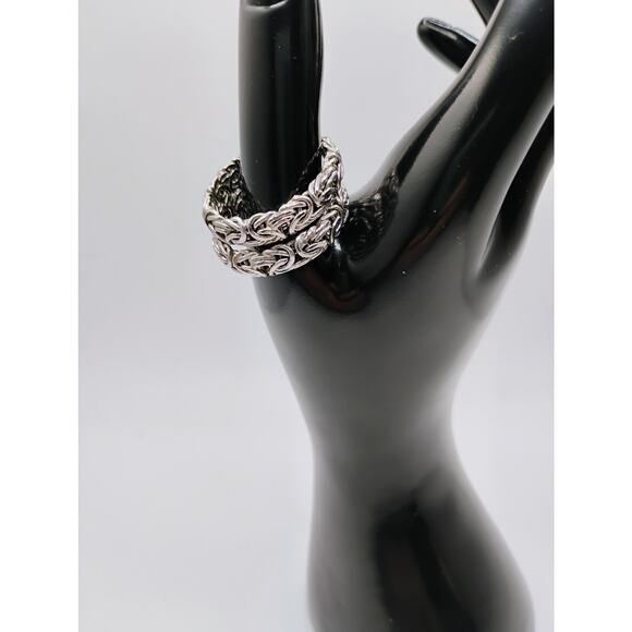 Sterling Silver Byzantine Earrings made in Turkey - Picture 4 of 5